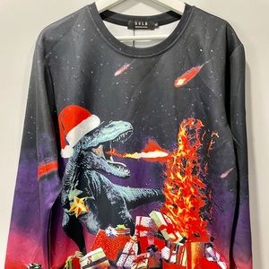 SSLR Dinosaur Christmas sueter NWT Sz. Médium.